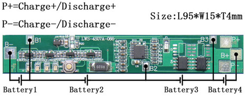 4S锂电池保护板
